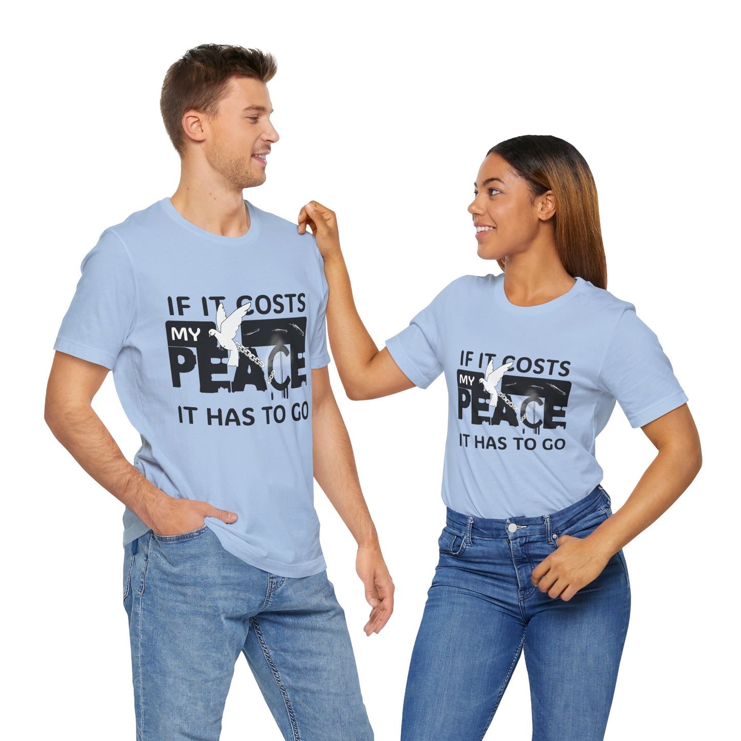 Peaceful Vibes Unisex Tee | Motivational Shirt for Mindfulness, Gift for Wellness, Casual Wear, Self-Care, Spiritual Growth