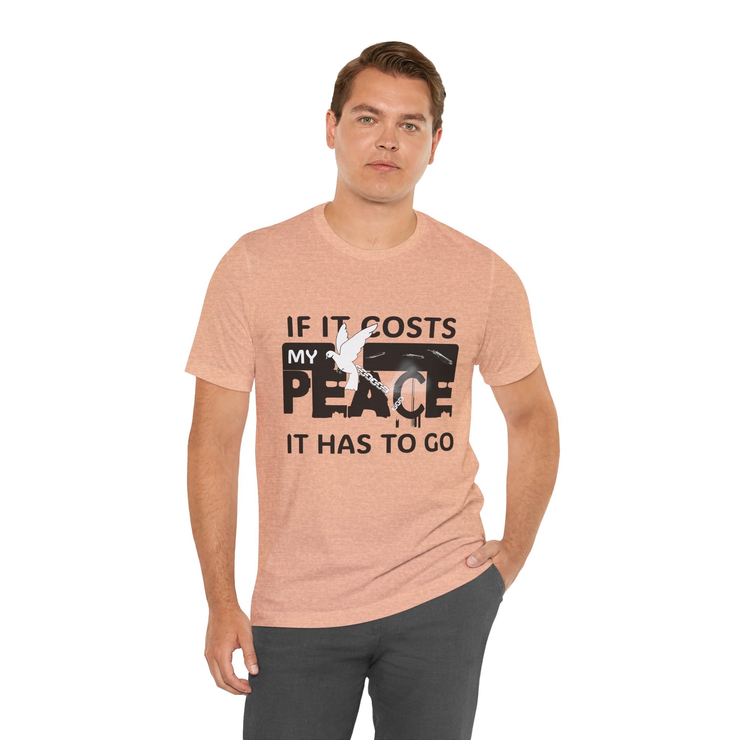 Peaceful Vibes Unisex Tee | Motivational Shirt for Mindfulness, Gift for Wellness, Casual Wear, Self-Care, Spiritual Growth