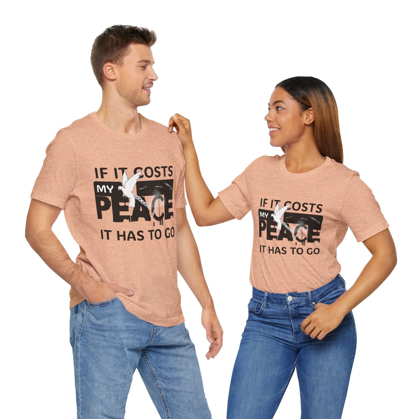 Peaceful Vibes Unisex Tee | Motivational Shirt for Mindfulness, Gift for Wellness, Casual Wear, Self-Care, Spiritual Growth