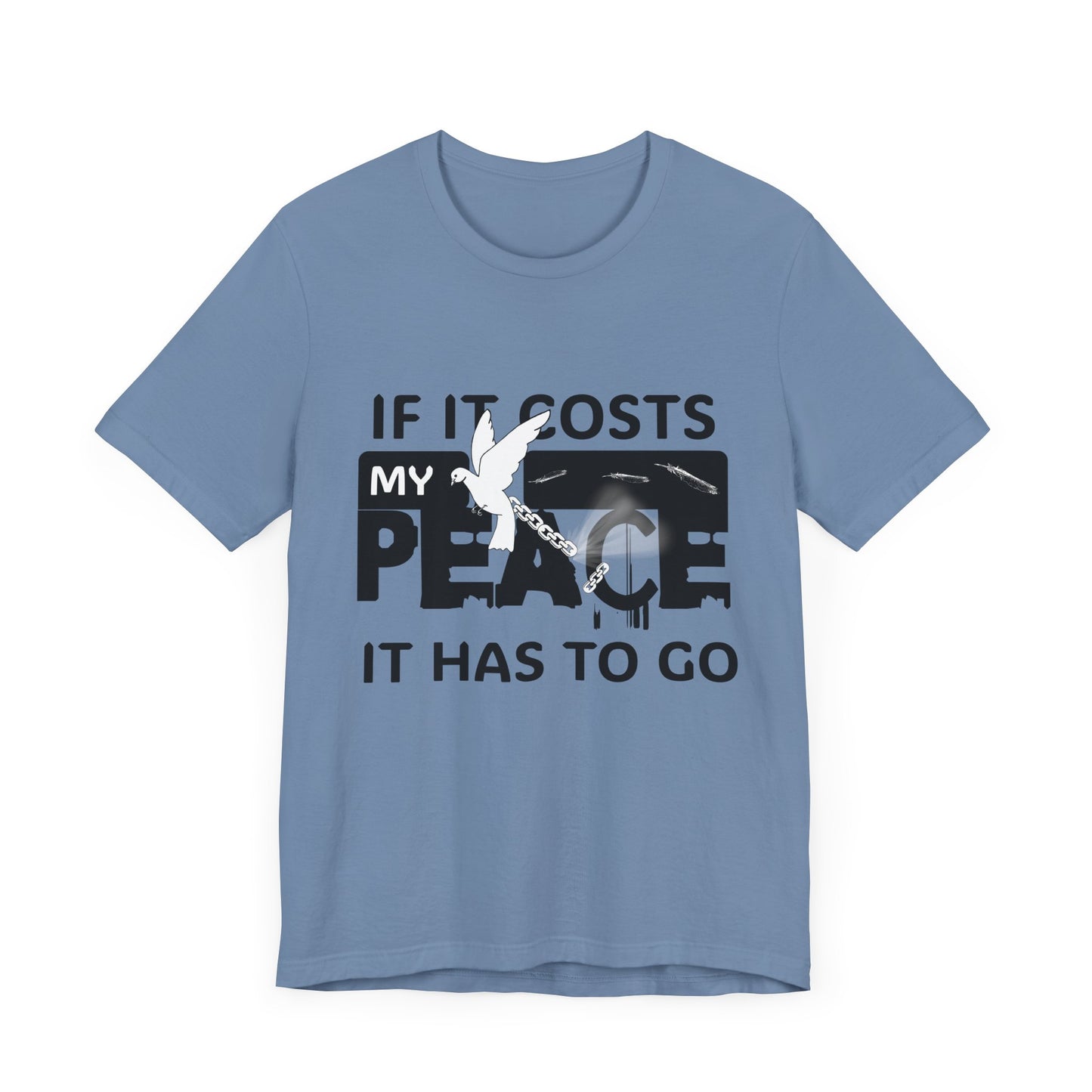 Peaceful Vibes Unisex Tee | Motivational Shirt for Mindfulness, Gift for Wellness, Casual Wear, Self-Care, Spiritual Growth