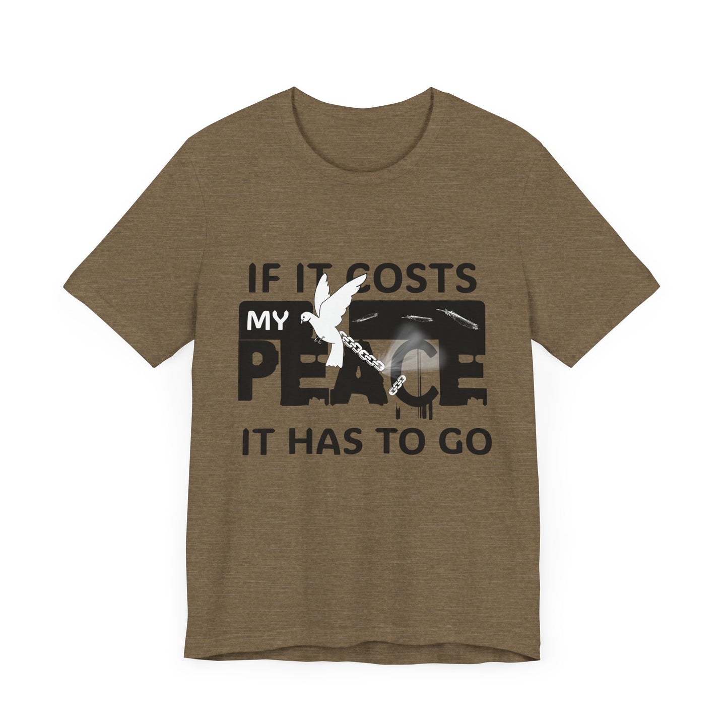 Peaceful Vibes Unisex Tee | Motivational Shirt for Mindfulness, Gift for Wellness, Casual Wear, Self-Care, Spiritual Growth