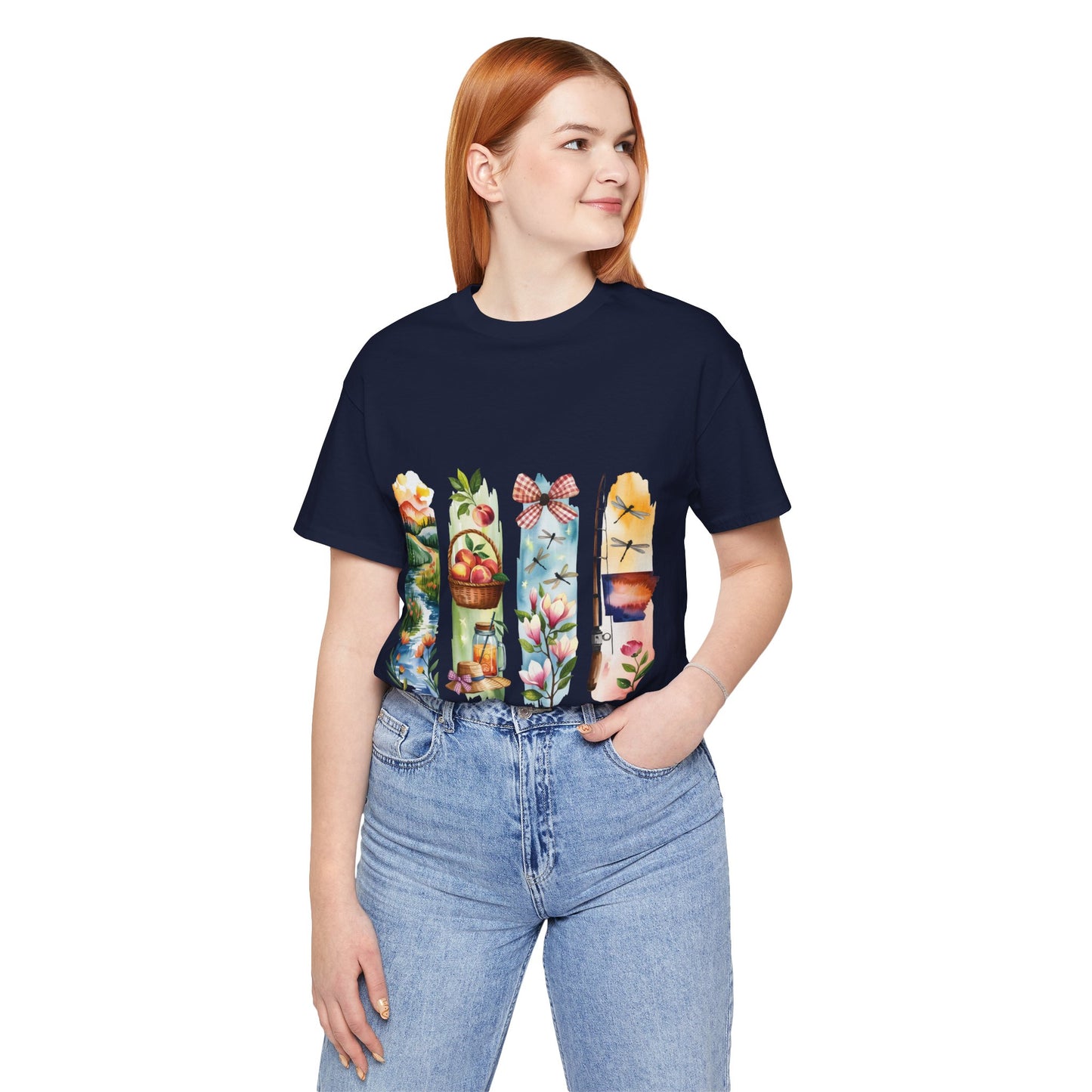 Arkansas Nature-Themed Short Sleeve Tee, Casual Summer Wear, Arkansas Souvenir Shirt, Gift for Nature Lovers, Travel Enthusiast Tee