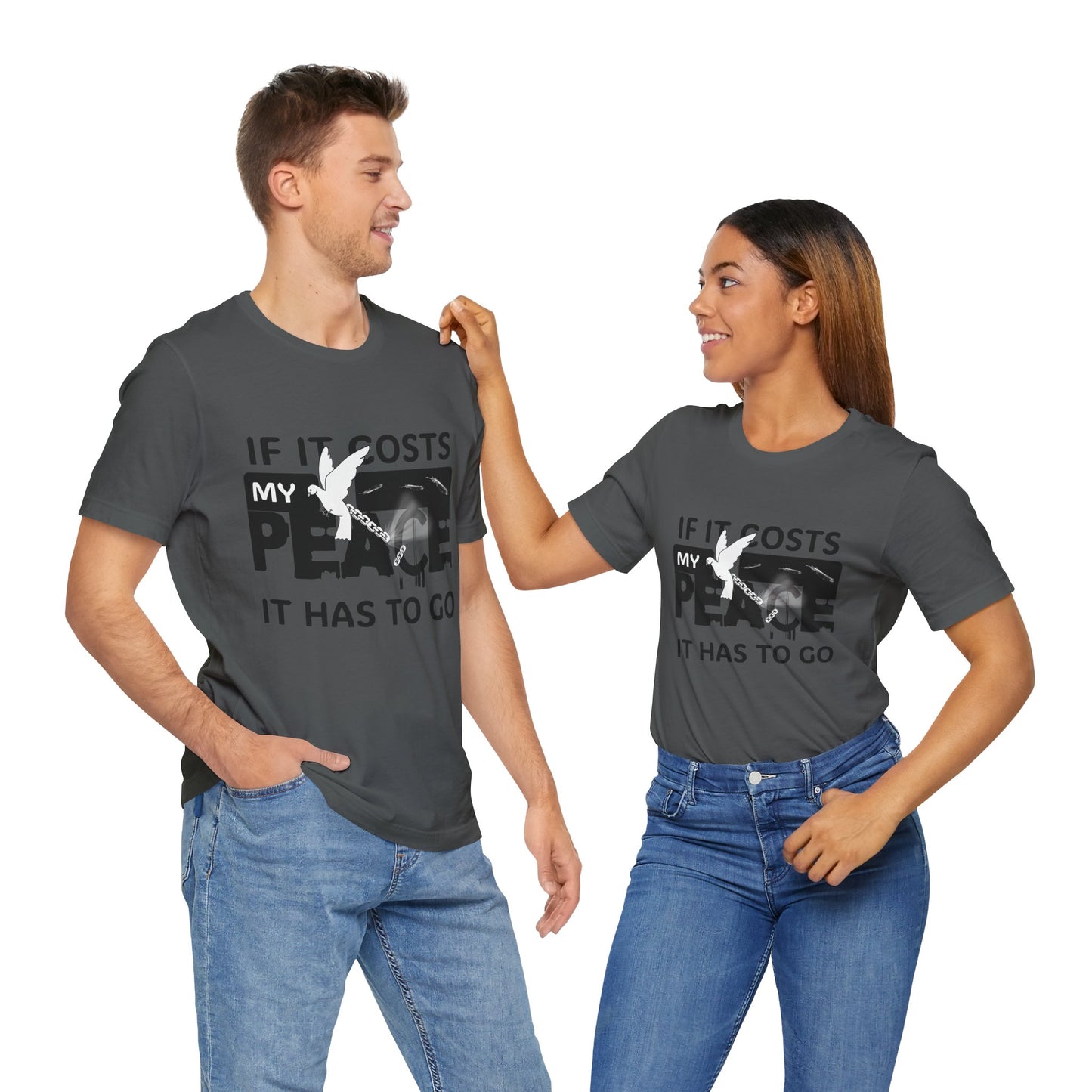 Peaceful Vibes Unisex Tee | Motivational Shirt for Mindfulness, Gift for Wellness, Casual Wear, Self-Care, Spiritual Growth