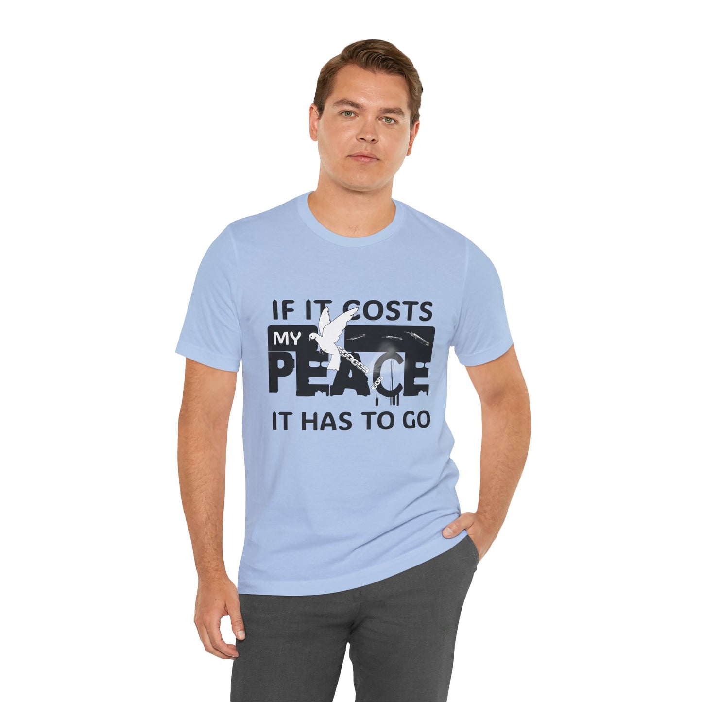 Peaceful Vibes Unisex Tee | Motivational Shirt for Mindfulness, Gift for Wellness, Casual Wear, Self-Care, Spiritual Growth