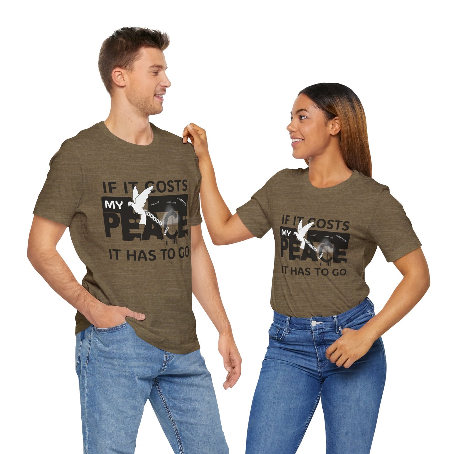 Peaceful Vibes Unisex Tee | Motivational Shirt for Mindfulness, Gift for Wellness, Casual Wear, Self-Care, Spiritual Growth