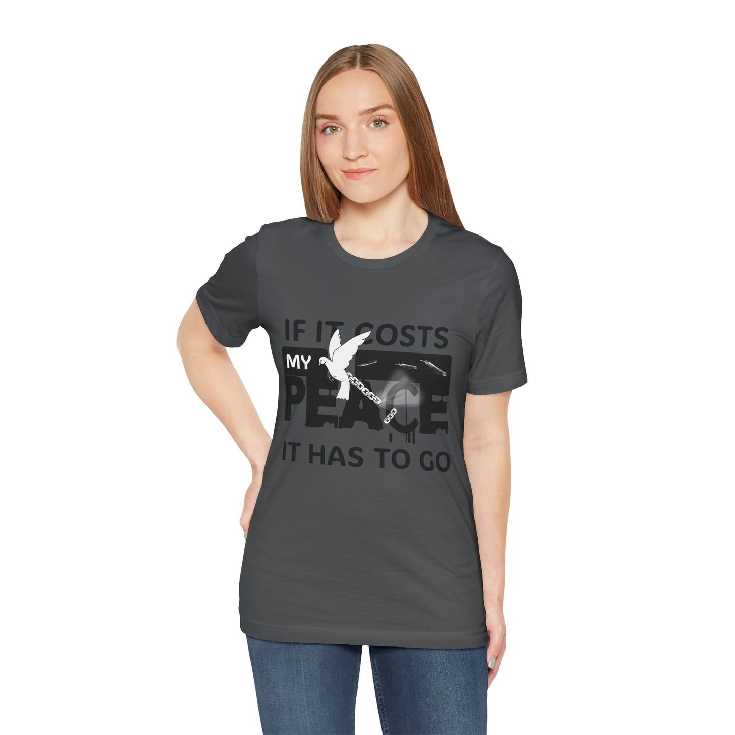 Peaceful Vibes Unisex Tee | Motivational Shirt for Mindfulness, Gift for Wellness, Casual Wear, Self-Care, Spiritual Growth