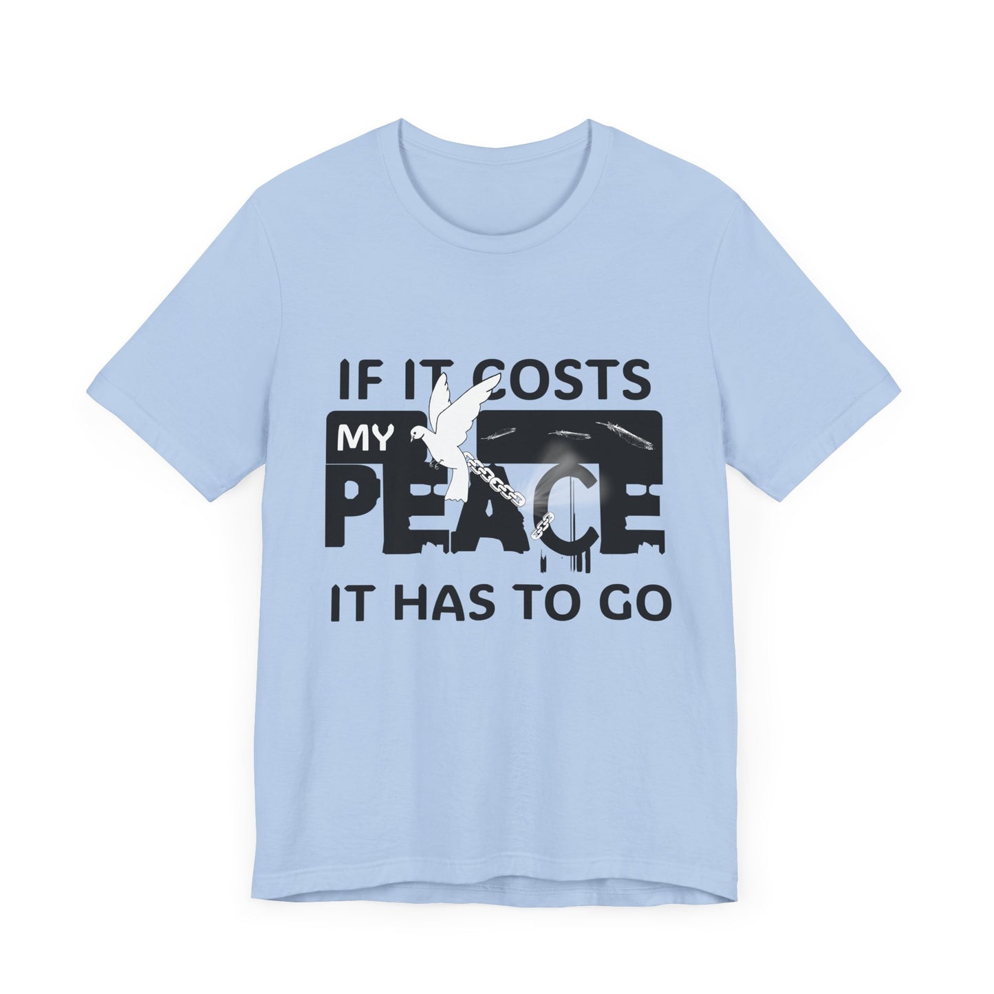 Peaceful Vibes Unisex Tee | Motivational Shirt for Mindfulness, Gift for Wellness, Casual Wear, Self-Care, Spiritual Growth