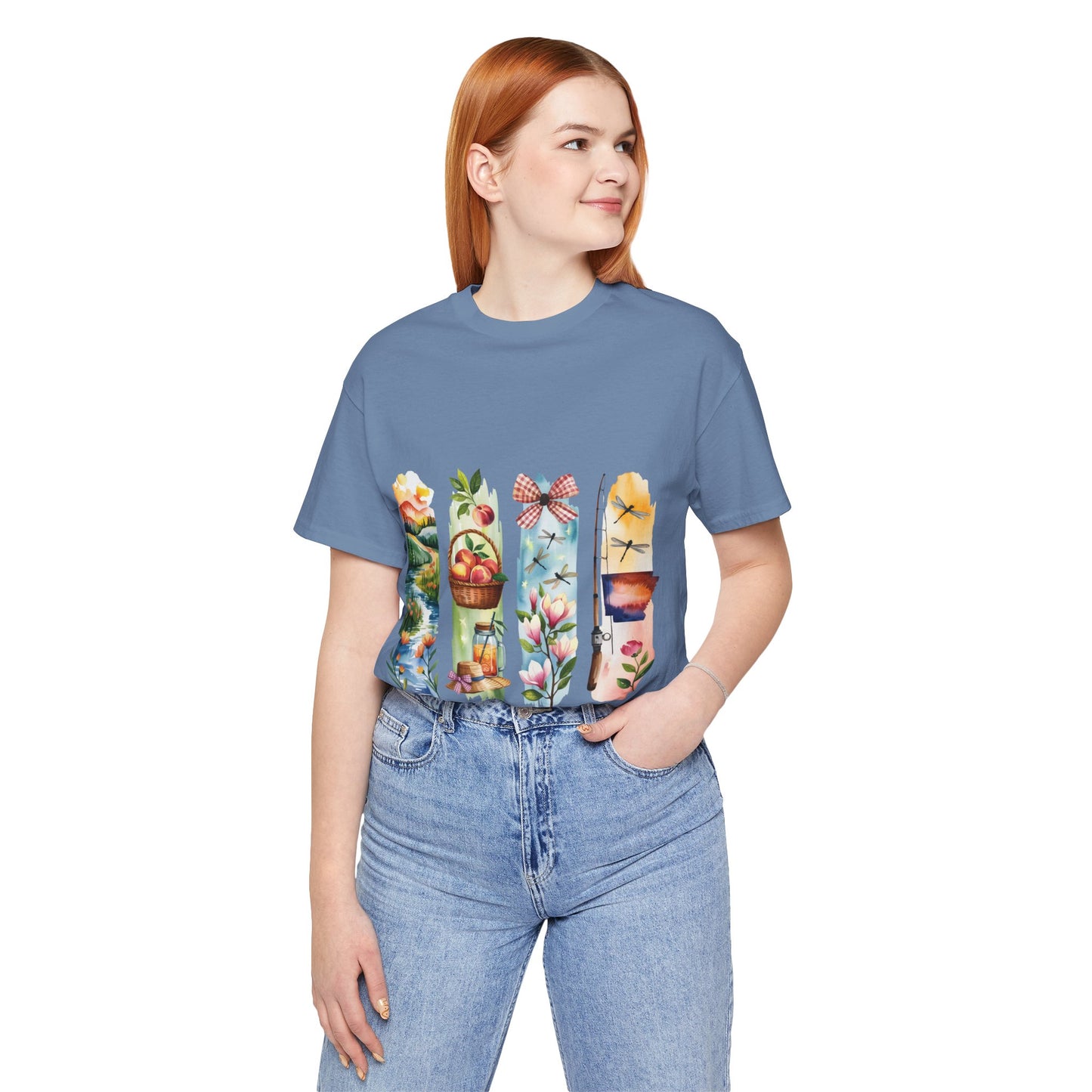Arkansas Nature-Themed Short Sleeve Tee, Casual Summer Wear, Arkansas Souvenir Shirt, Gift for Nature Lovers, Travel Enthusiast Tee
