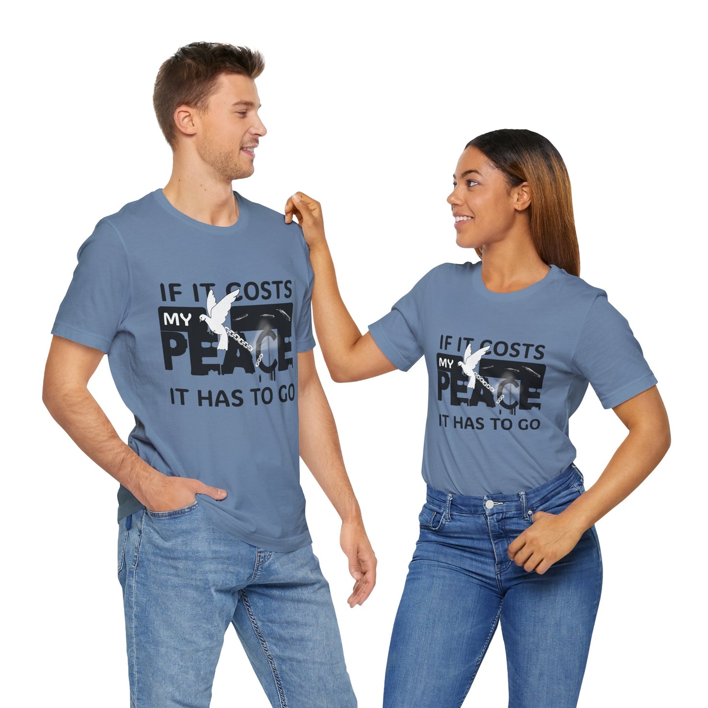 Peaceful Vibes Unisex Tee | Motivational Shirt for Mindfulness, Gift for Wellness, Casual Wear, Self-Care, Spiritual Growth