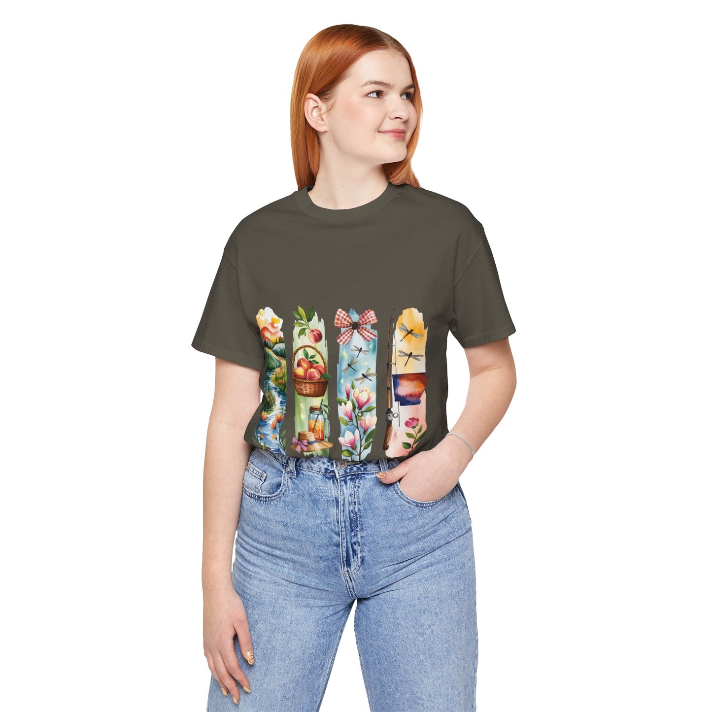 Arkansas Nature-Themed Short Sleeve Tee, Casual Summer Wear, Arkansas Souvenir Shirt, Gift for Nature Lovers, Travel Enthusiast Tee